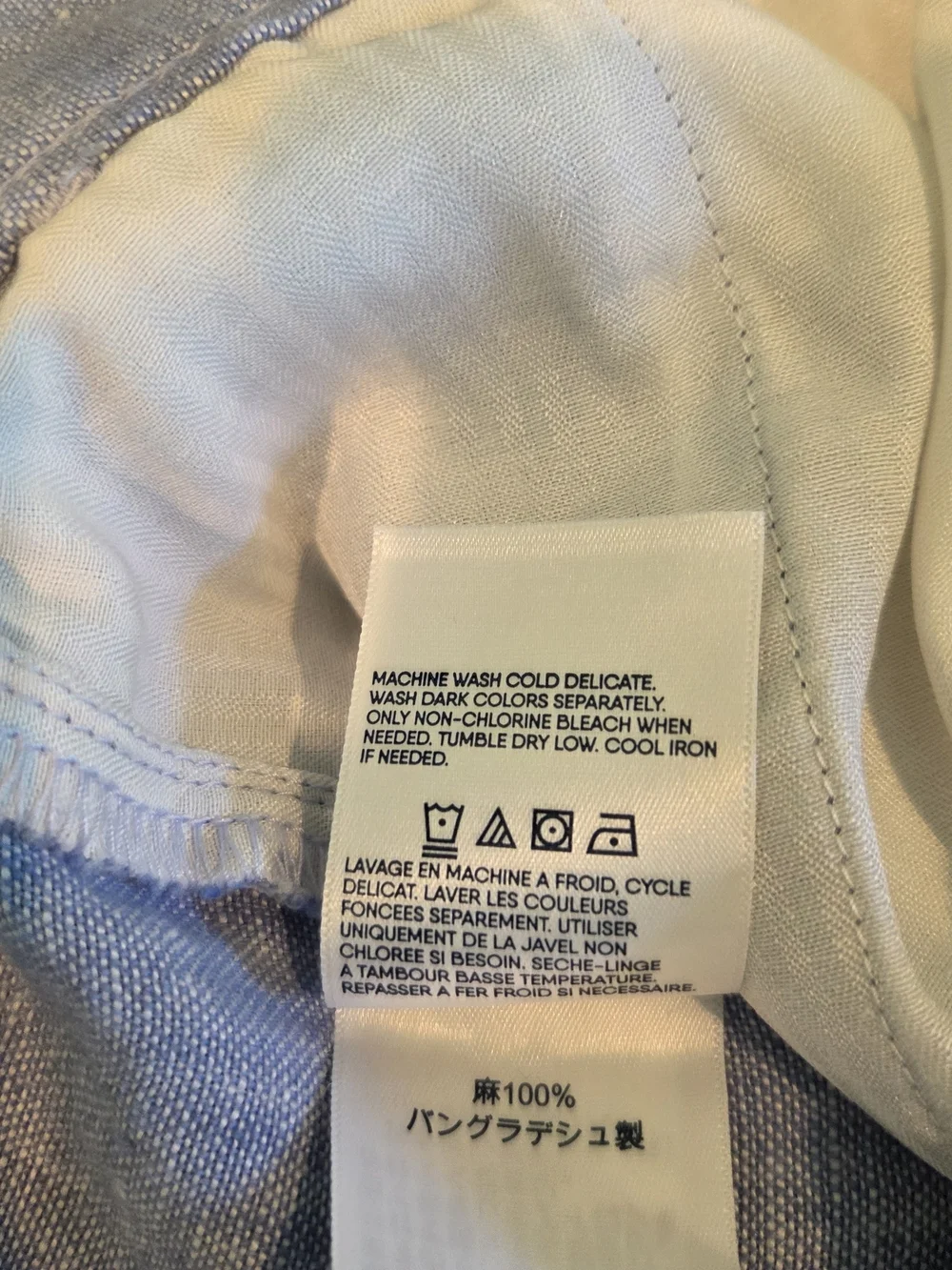 Lands' End High Rise Wide Leg 100% Linen Pleated Pants Size 12 Blue
